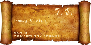Tomay Vivien névjegykártya
